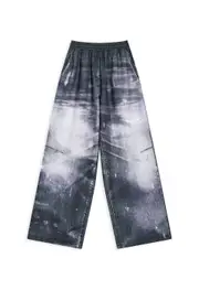 [OPEN YY] Jean Effect Wide Sweatpants