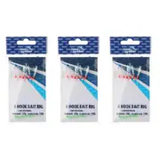 3x Jarvis Walker 6 Hook Bait Rig 12lb Main Line & 15lb Branch Line