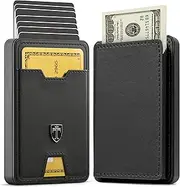 [Travando] Swype Slim Wallet for Men Metal RFID Blocking Mens Wallet Card Case, Black, Swype Slim, Swype-2024
