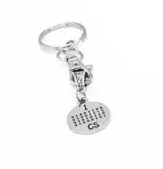 I Love CS Binary Code Charm Keychain, Computer Science, Computer Programmer