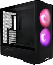 LIAN LI LANCOOL 207 Compact ATX RGB Gaming Computer Case, Airflow Optimized Mesh Panels Tower Chassis w/ 2x140mm ARGB,2x120mm PWM Fans Pre-Installed, USB Type-C Port, Tempered Glass Side Panel (Black)