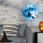 Realistic Moon Decal Kids Room Decor Glow the Dark Halloween Wall Sticker Set