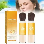 DIPLODOCUS Mineral Translucent Sunscreen Setting Powder with Brush, Daily SPF 50 Sunscreen Setting Powder, Oil Control Natural Matte Finish, Lasting Lightweight Breathable, All Skin (2 PCS)