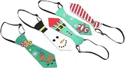 [Generic] 5pcs Christmas Tie Boys Christmas Bow Tie Boy Funny Holiday Neckties Christmas Party Decor Christmas Party Tie Christmas Neckties Snowflake Ties for Men Red Ties Glitter Paper