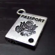 10PCs Passport Wholesale Silver Plated Charm Pendants - C6601