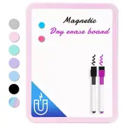Mini Magnetic Whiteboard 8.5x11 for Kids and Students - Pink
