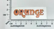 Orange Amp or Case Logo Badge Custom Made Metal Self Stick