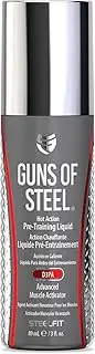 SteelFit Guns of Steel - Topical Hot Action Pre Training Liquid with D3PA - Advanced Muscle Activator - Mind Blowing Pump - Gains - Nitric Oxide - Pre Workout - Use on Biceps, Triceps - 3 fl. oz.