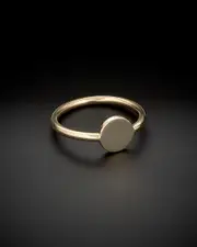 14K Italian Gold Disc Ring