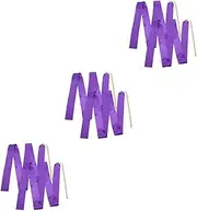 BESPORTBLE 2pcs Dancing Silk Ribbon Dance Ribbons Streamers Rhythmic Ribbon Gym Ribbon Kids Dancing Streamers Dance Ribbons on Sticks Kids Wand No Knot Bamboo to Rotate Gymnastics Rope