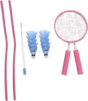 JUMPLAWN Family Fun Badminton Set for Boys and Girls Balls Racket for Year Olds
