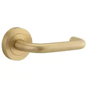 Oslo Lever Round Rose Brushed Brass
