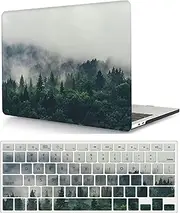 Laptop Cover Case Compatible with New MacBook Pro 16 inch Model M1 A2485/A2780 M2 Pro/Max Chip Released in 2021/2023, 3D Painted Plastic Protective Hard Shell Case & Keyboard Cover, Foggy Forest
