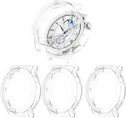 FitTurn Case intended for Huawei Watch GT3 Pro 43mm/46mm Transparent TPU Protective Case - TPU Protective Case Cover Shell intended for Huawei Watch GT3 Pro 43mm/46mm (GT3 Pro 43mm, 3 Clears)
