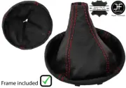 RED STITCH LEATHER MANUAL GEAR BOOT+PLASTIC FRAME FOR SUBARU LEGACY 03-09