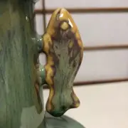 Kato Gozan'S Fishing Kiln Glaze Flower N-37 master craftsman Seto pottery seal