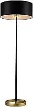 Floor Lamp European Floor Lanp Black Cylinder Shade Floor Lamps with Brushed Chrome Treatment Tall Floor Lamp Retro Standing Lamp Classic Elegance