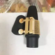 Handmade High Quality Gold Plated Tenor Saxophone Ebonite Mouthpiece ligature