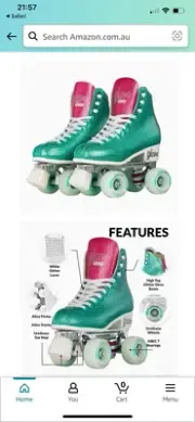 Crazy Skates Glam Roller Skates kids brand new size 2US