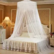 Summer Elgant Hung Dome Mosquito Net For Double Bed Summer Polyester Mesh Fabric