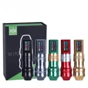 Wireless EXO 4.0mm Tattoo Gun Machine LED 4 Colors Dual Batteries Tattoo Machine