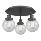 Innovations Lighting 916-3C-10-18 Beacon Flush Beacon 3 Light - Black