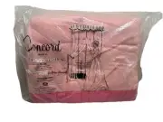 Vintage Concord By Pepperell Pink Blanket Satin Trim 72x84