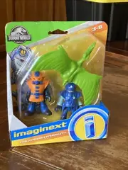 Imaginext Jurassic World Park Workers and Pterodactyl Dinosaur