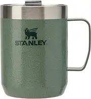 Stanley Stay-Hot Camp Mug 12 oz | Press Fit Drink Through Lid | Cup for Coffee, Tea and Drinks | Insulated Stainless Steel Coffee Mug | BPA-Free | Hammertone Green