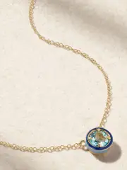 [Alison Lou] Alison Lou - 14-karat Gold, Topaz And Enamel Necklace - One size One size Gold