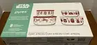 Pyrex STAR WARS 8 Piece Glass Food Storage Set Box Decorated Christmas Brand New