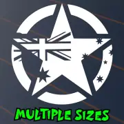 Army Star Sticker Car Decal Australia Flag 4x4 Military Soldier Aussie 4WD Van