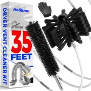 Dryer Vent Cleaner Kit Lint Brush Drill Attachment Duct Cleaning Tool Snake 35FT