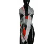 Costume National Elegant Checkered Silk Scarf
