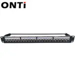 ♞,♘,♙ONTI 直通型網路跳線架 24埠 遮罩直通網絡適用於CAT5E CAT6 CAT6A CAT7 180度網路