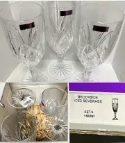 7 Marquis Waterford BROOKSIDE Crystal Water Glasses Stemware All New 4 in Box