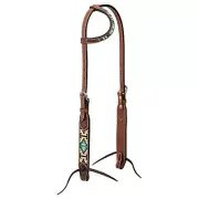 Weaver Leather Weaver Turquoise Cross Aztec Sliding Ear Headstall