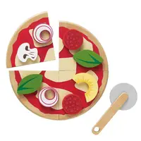 在飛比找momo購物網優惠-【LE TOY VAN】角色扮演系列-義大利披薩木質玩具組(