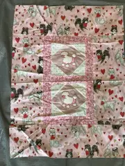 Decorative wall quilt Top Pieced Poodles Dogs