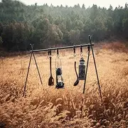 Generic Medium Camping Hanging Rack Folding Ultralight Shelf Portable Storage Triangle Outdoor