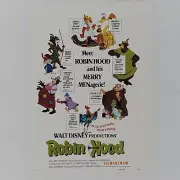 Robin Hood Postcard Disney Prince John Little John Sir Hiss Friar Tuck Fox Snake