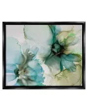 Abstract Flower Petals Blooming Framed Floater Canvas Wall Art by Emma Catherine Debs