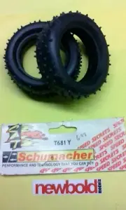 RC 1/10th Off Road Buggy Tyres, T681Y Schumacher (not 2.2" ) Frts., 2 pcs