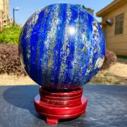 21.31LB Natural Lapis lazuli Sphere Quartz Crystal Ball Reiki Collecti+base