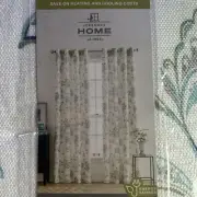 2NEW JCPenney Quinn Jacobean Blue Multi Color Grommet Curtain 50x84 Each Size