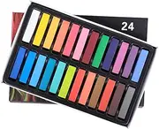 Hair Chalk 24 Colors Temporary Hair Dye Safe Hair Chalk for Kids Washable Temporary Hair Colour Pen Colorful Gifts, Great Toy for Kids ＆ Adults Halloween Carnival Cosplay Party Hair Chalk for Girls H