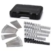 107PCS Bit Socket Set, 1/4", 3/8" and 1/2" Drive, Hex/Torx/Tamper Proof Torx/...