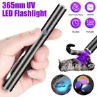 365NM UV Light LED Flashlight Violet Blacklight Pen USB Charging Inspect Torch