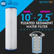 10 pack - Pleated Aqua Blue H20 Washable Pleated Sediment Filter 10 x 2.5 10 Mic