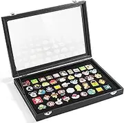 Enamel Pin Display Case, Pin Collection Holder, 14" X 9" Shadow Box Frame for Pins, Black